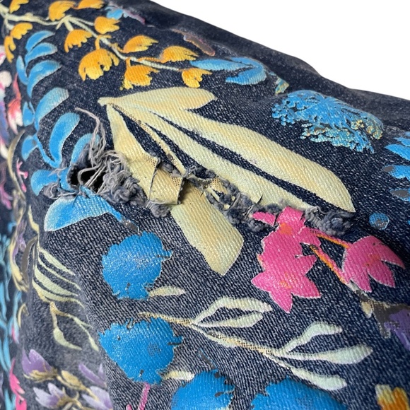 Rutherford Shorts Unisex Mens Size 34 Blue Denim Floral Streetware NWT - Picture 16 of 16